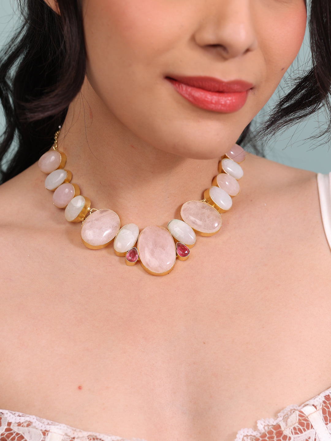 Roselyn Quartz Eternal Glow Cascade Necklace