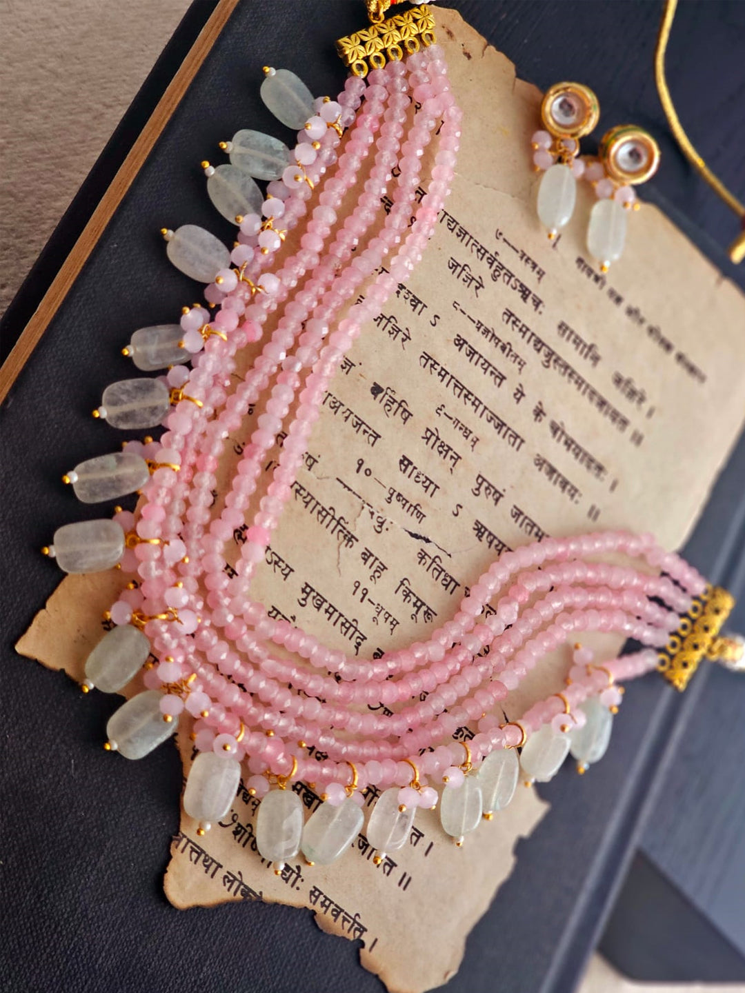 Samaira Blush Mint Onyx Symphony Choker Set