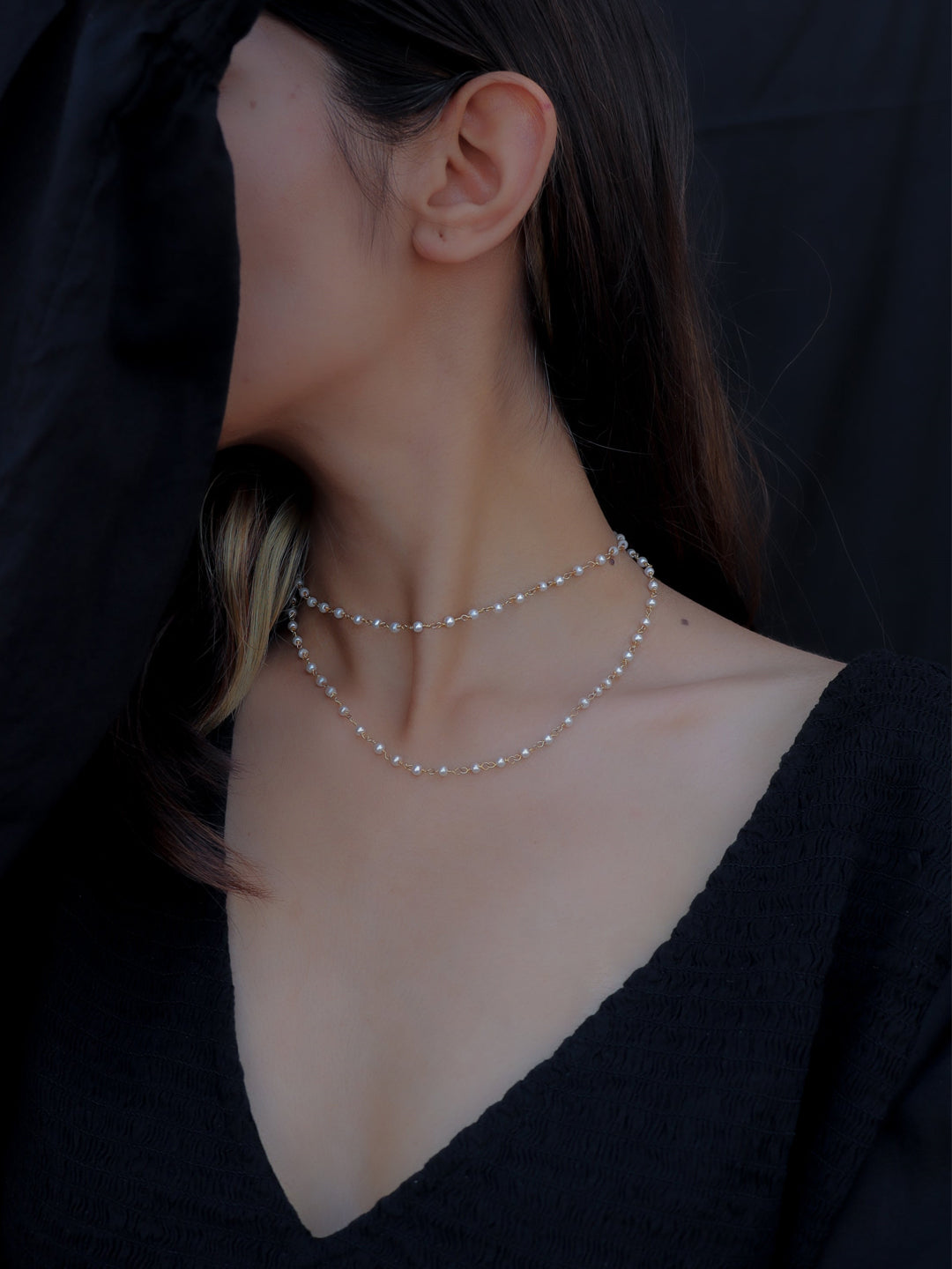 Aira Seed Pearl Choker Set
