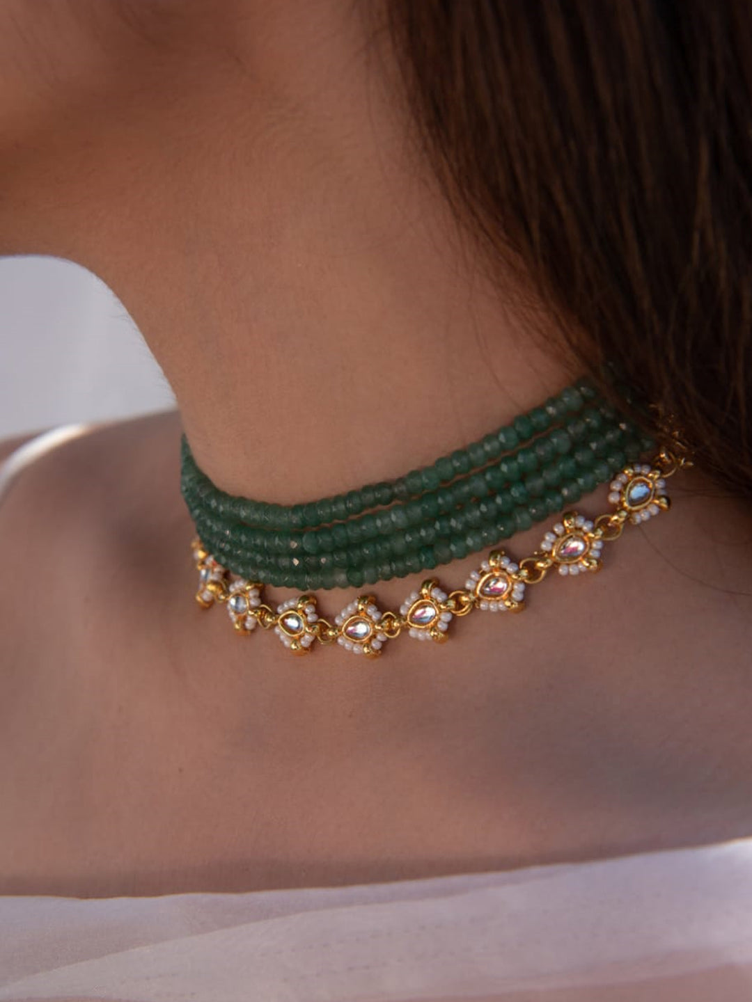 Midnight Royale Kundan Choker Set