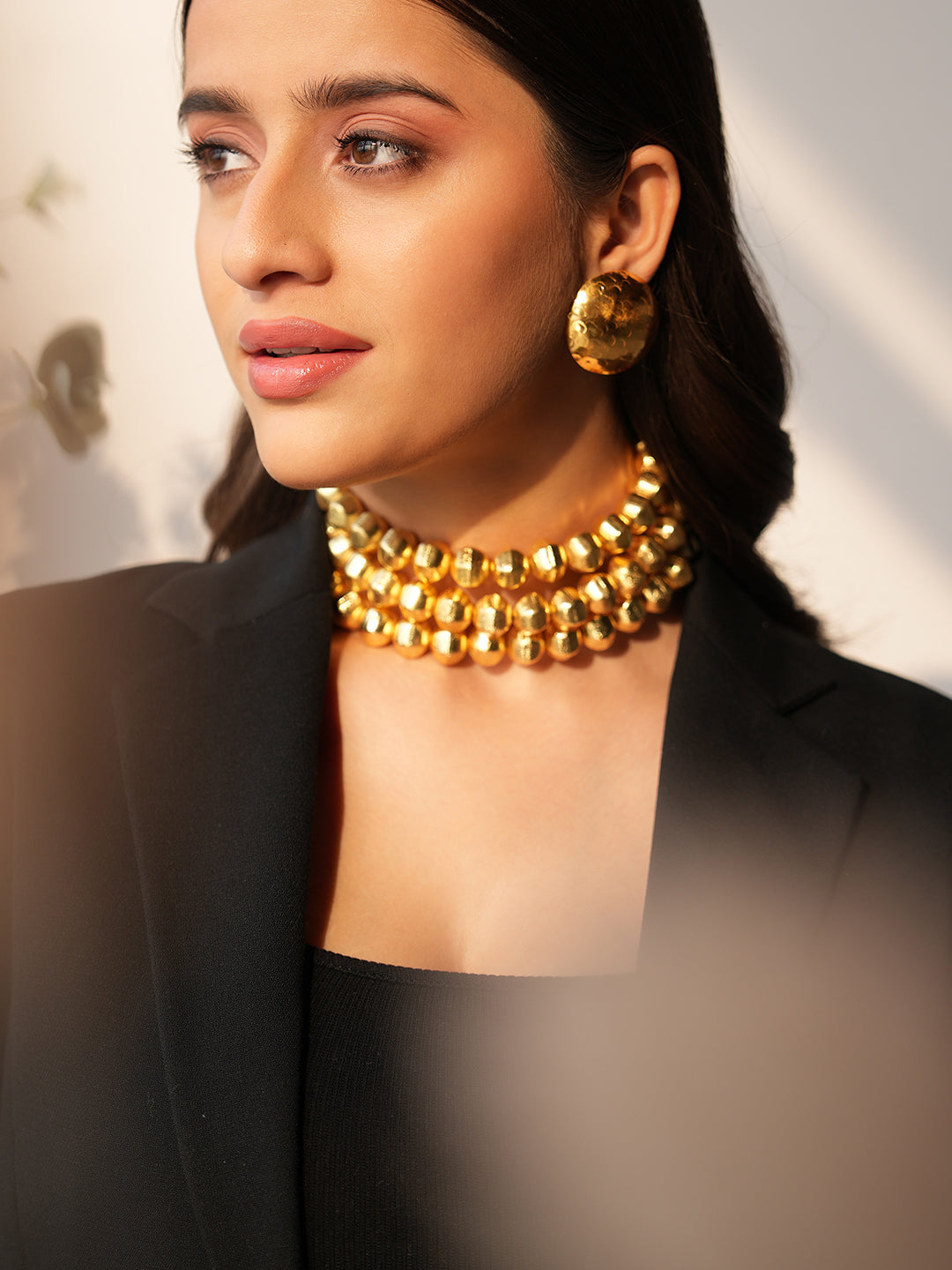 Golden Zara Beaded Choker Set