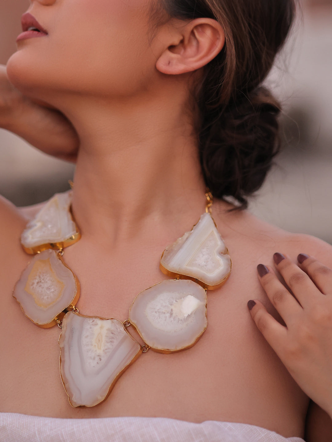 Drift Sea Agate Stone Necklace