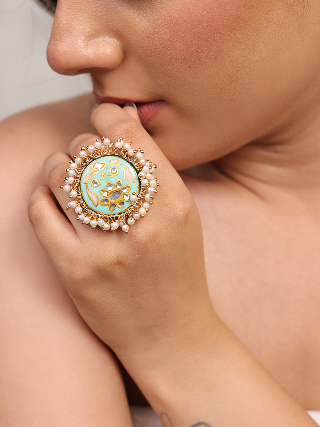 Pearled Embrace Ring