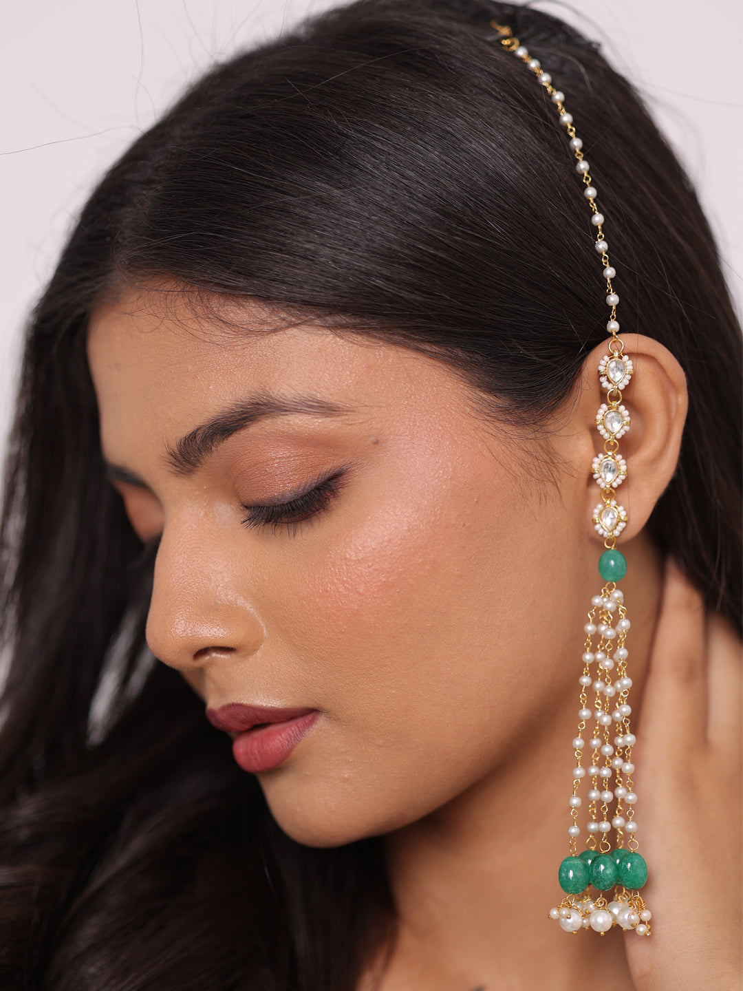 Nityara Pearl Kundan Regal Heritage Danglers