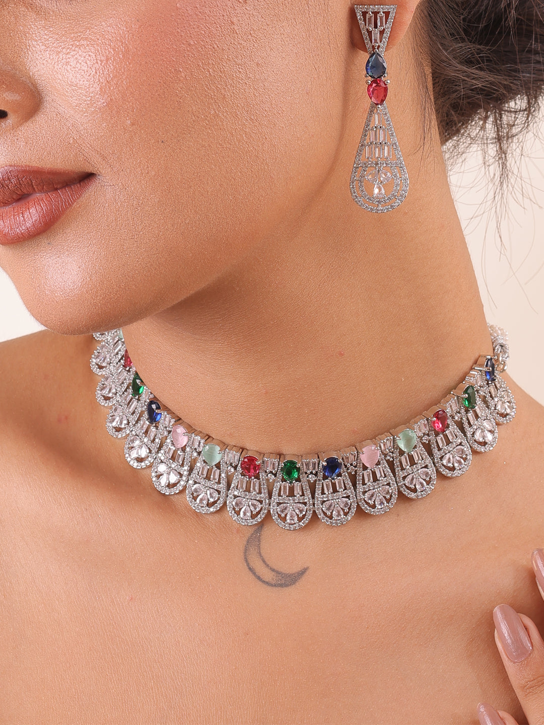 Floral Radiance AD Necklace Set