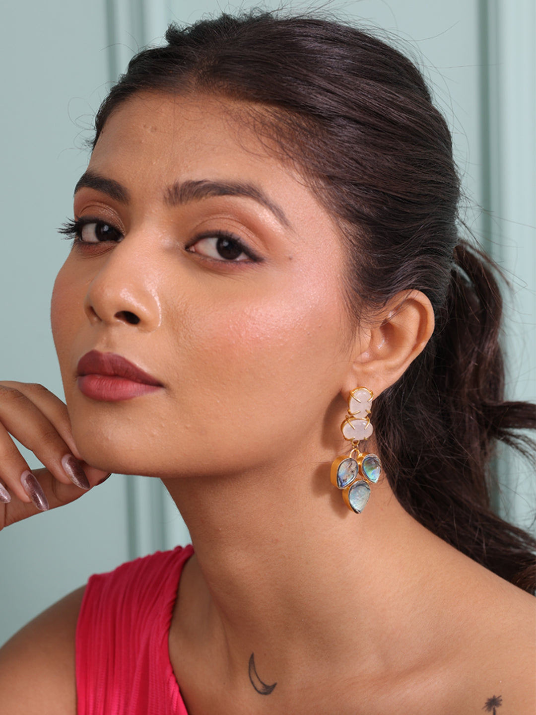 Seraphina Pastel Abalone Harmony Whisper Drop Earrings