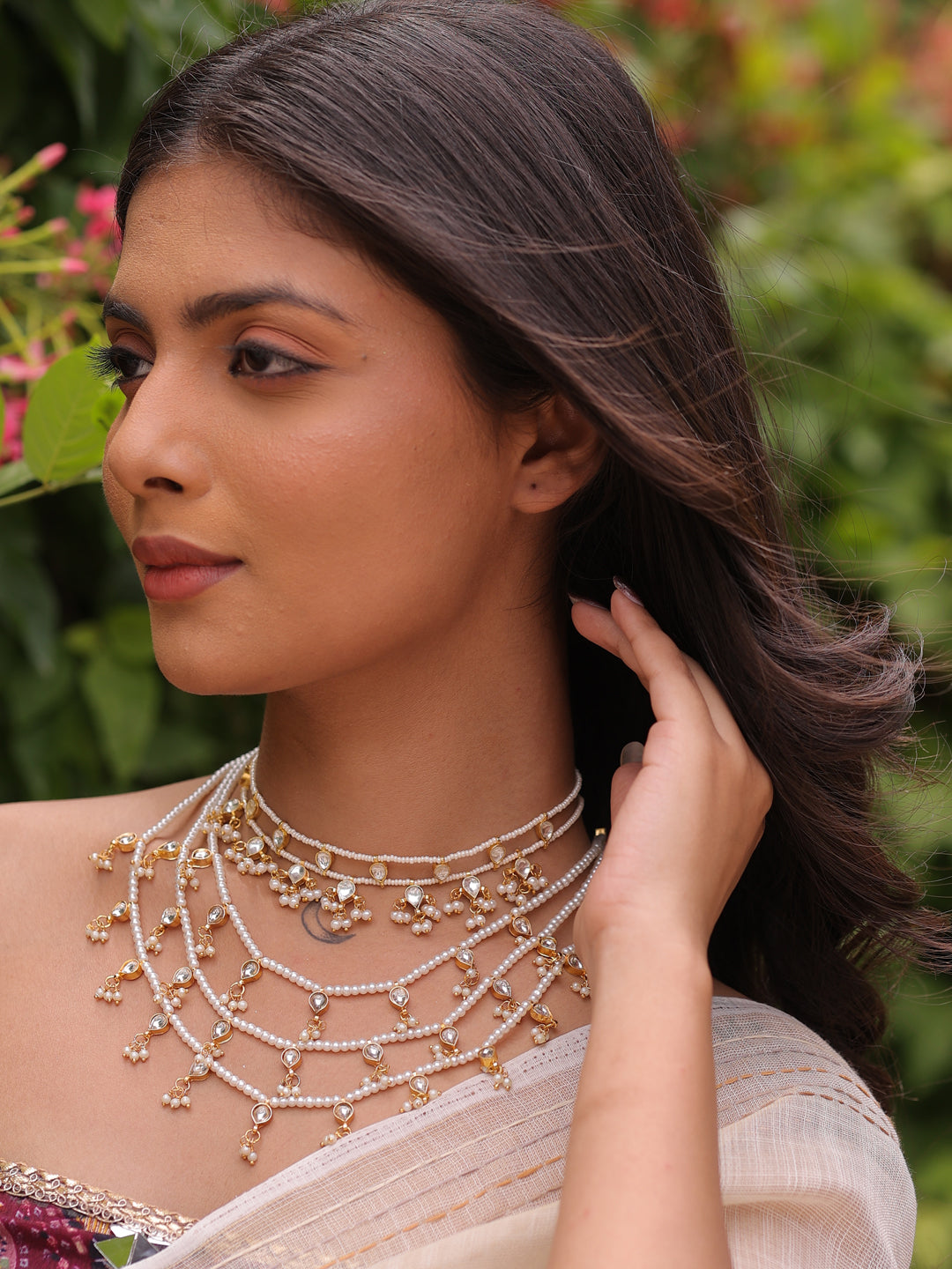 Alaya Pachi Kundan Multi-Layered Necklace