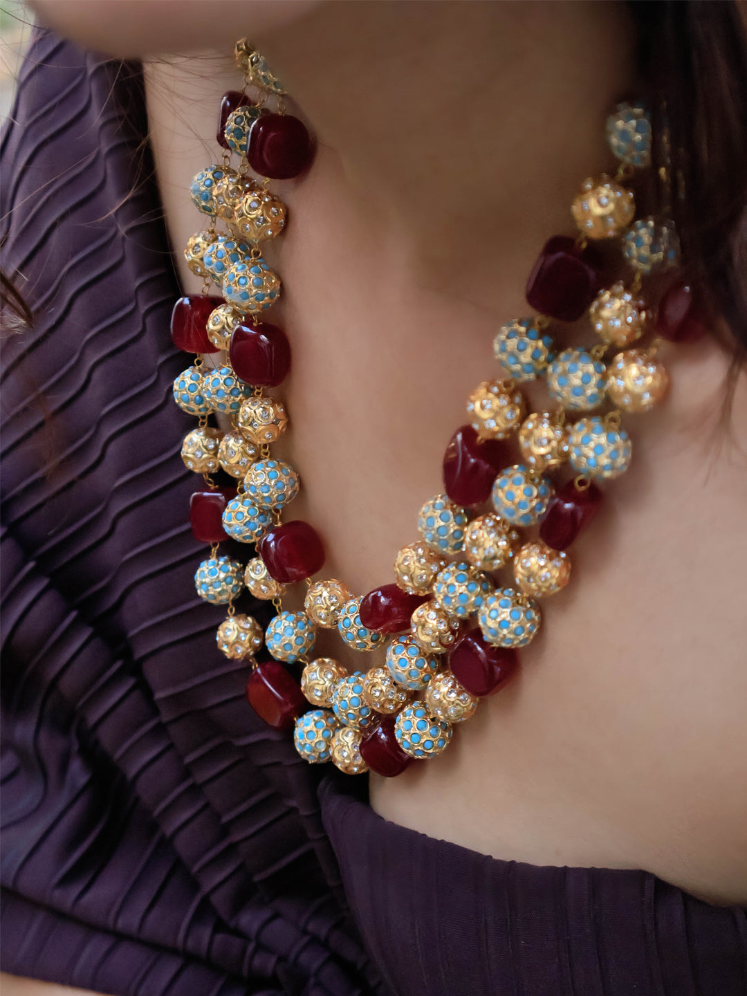 Mehira Red Quartz Spark Necklace