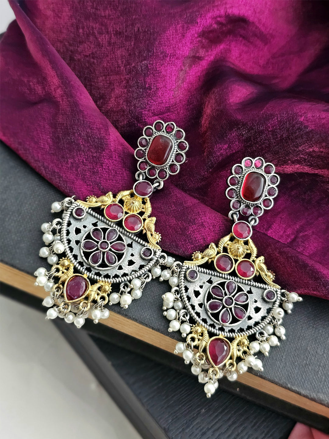 Crimson Glow Monalisa Earrings