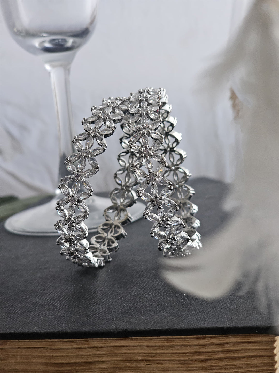 Eterna Glint Radiance Pretty American Diamond Bangles