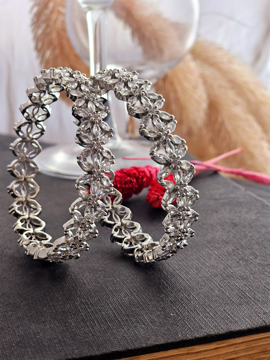 Eterna Glint Radiance Pretty American Diamond Bangles