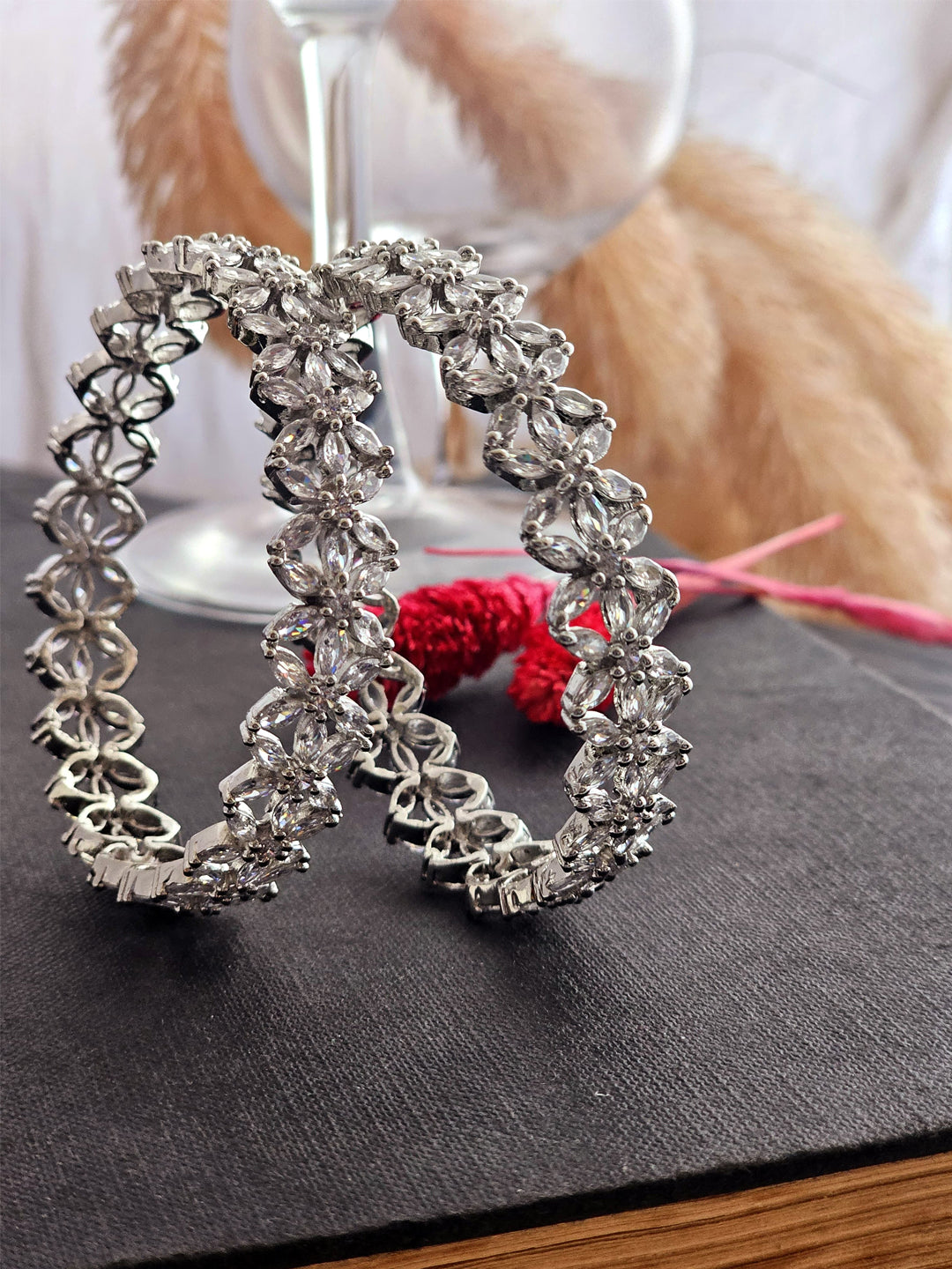 Eterna Glint Radiance Pretty American Diamond Bangles