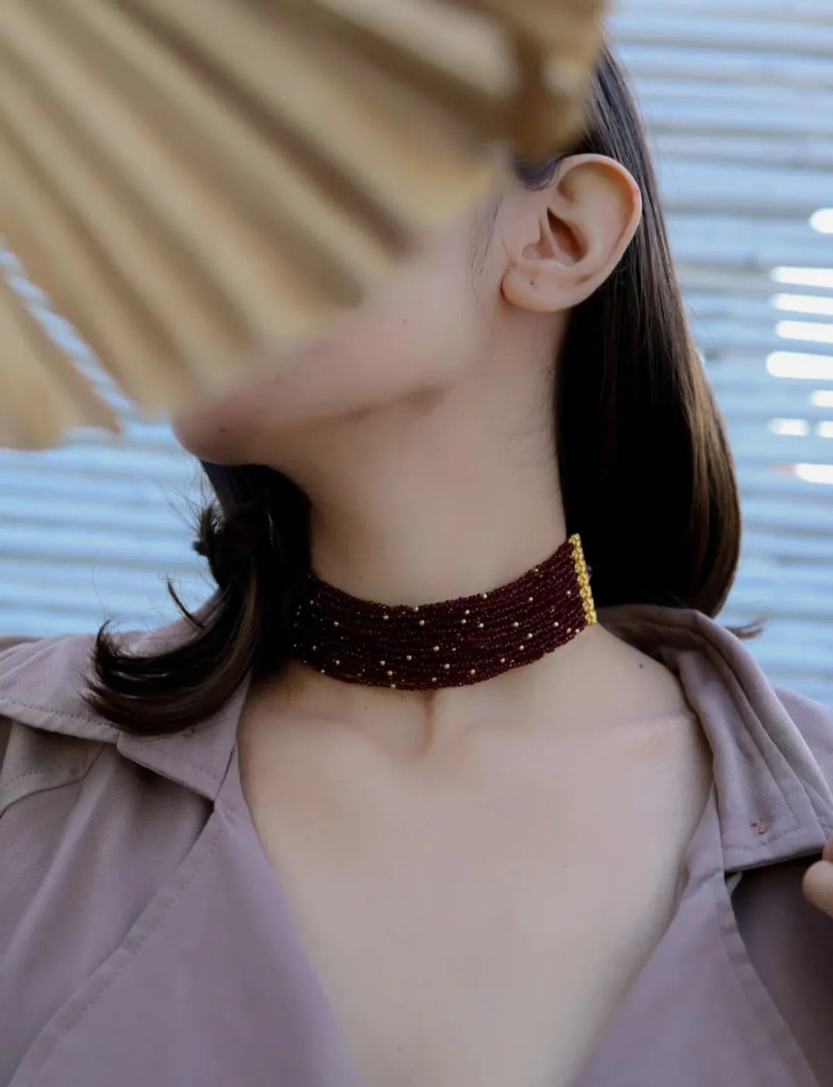 Crimson Majesty Beaded Choker