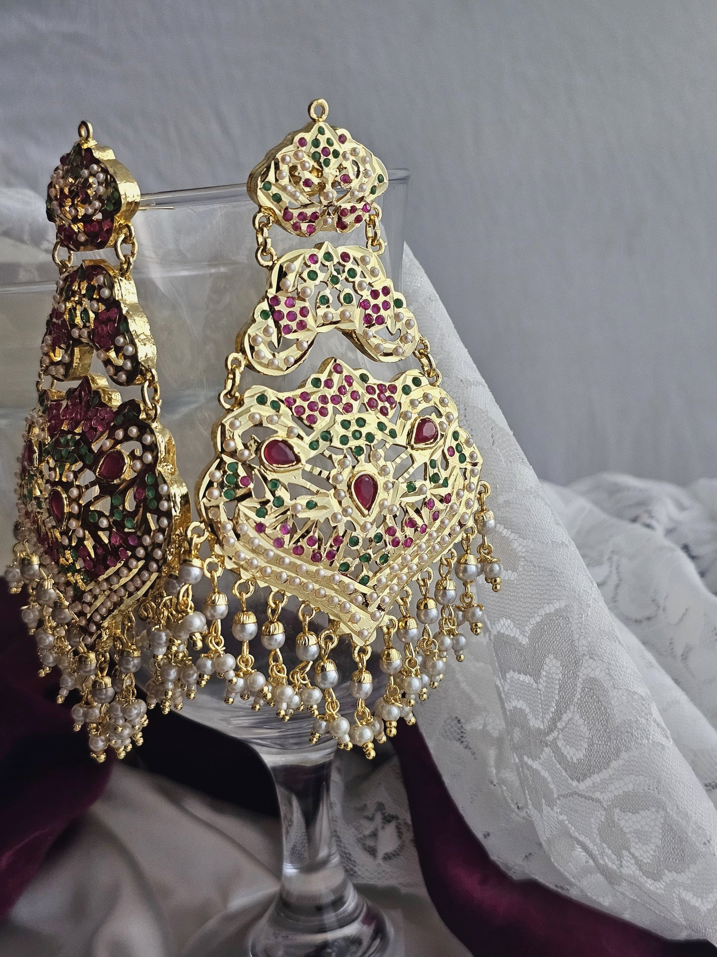 Radiant Hues Brass Earrings