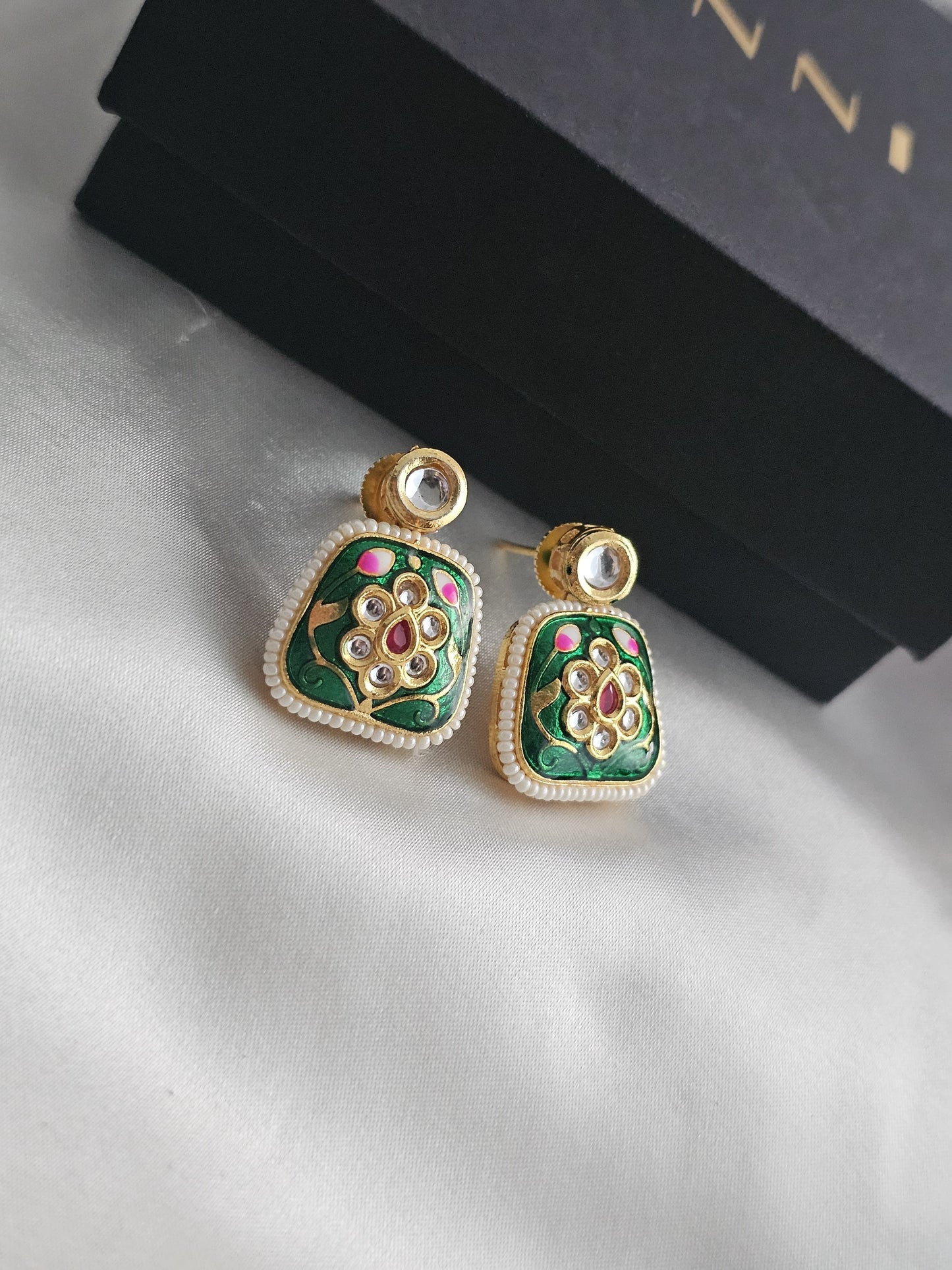 Meadow Charm Carved Earrings