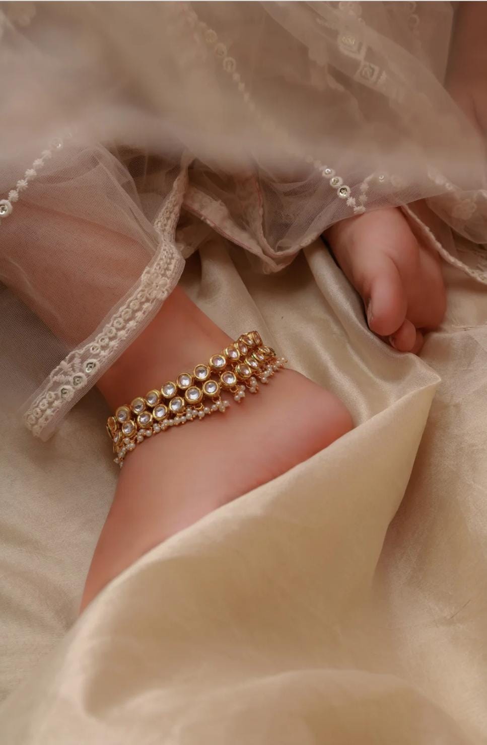 Sharvani Sparkling Desire Kundan Anklet