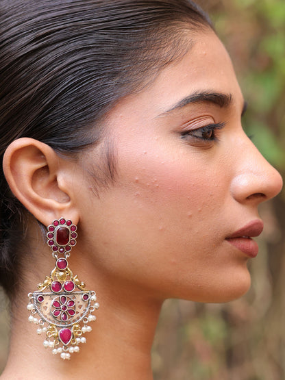 Crimson Glow Monalisa Earrings