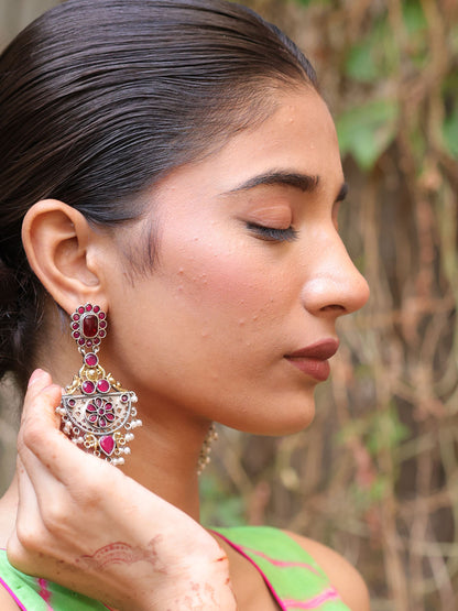 Crimson Glow Monalisa Earrings