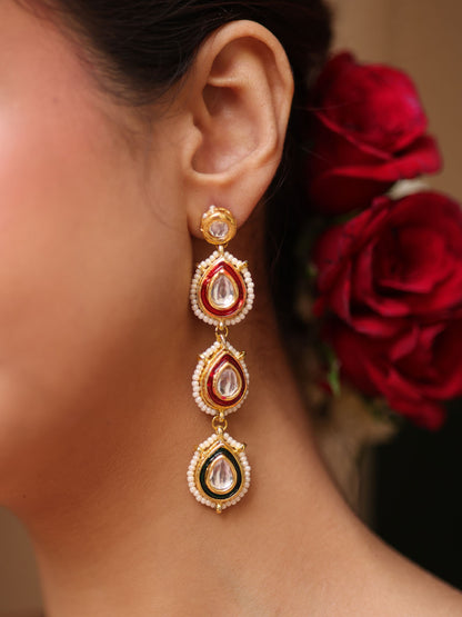 Dewdrop Kundan Earrings