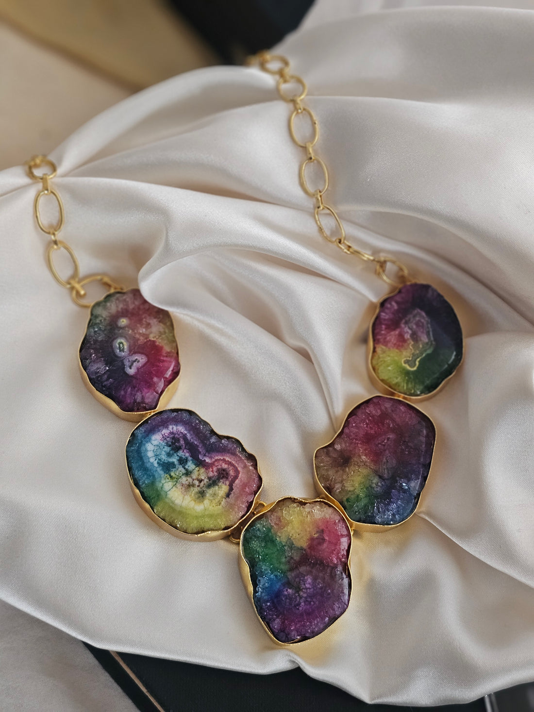 Prismatic Solar Slices Necklace