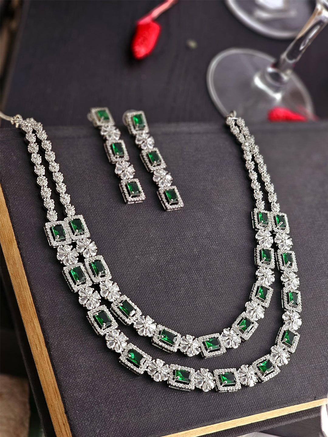 Viridian Charm Necklace Set