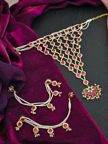 Yagnika Timeless Royal Pachi Kundan Heritage Necklace Set