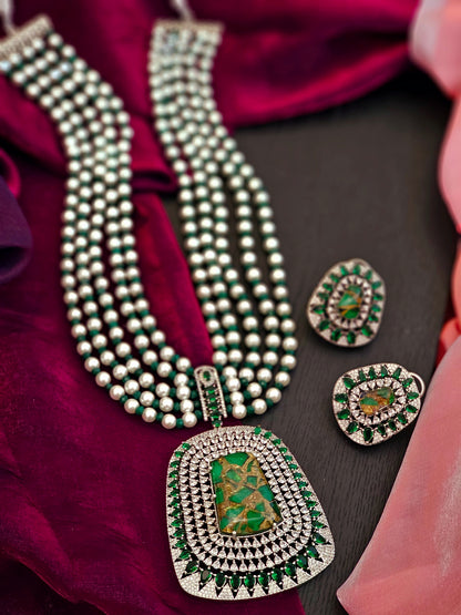 Vanya Mystical Forest Dew Whisper Necklace Ensemble
