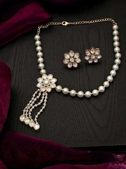 Samaira Divine Glow Ethereal Pearl Kundan Set