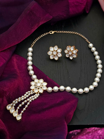 Samaira Divine Glow Ethereal Pearl Kundan Set
