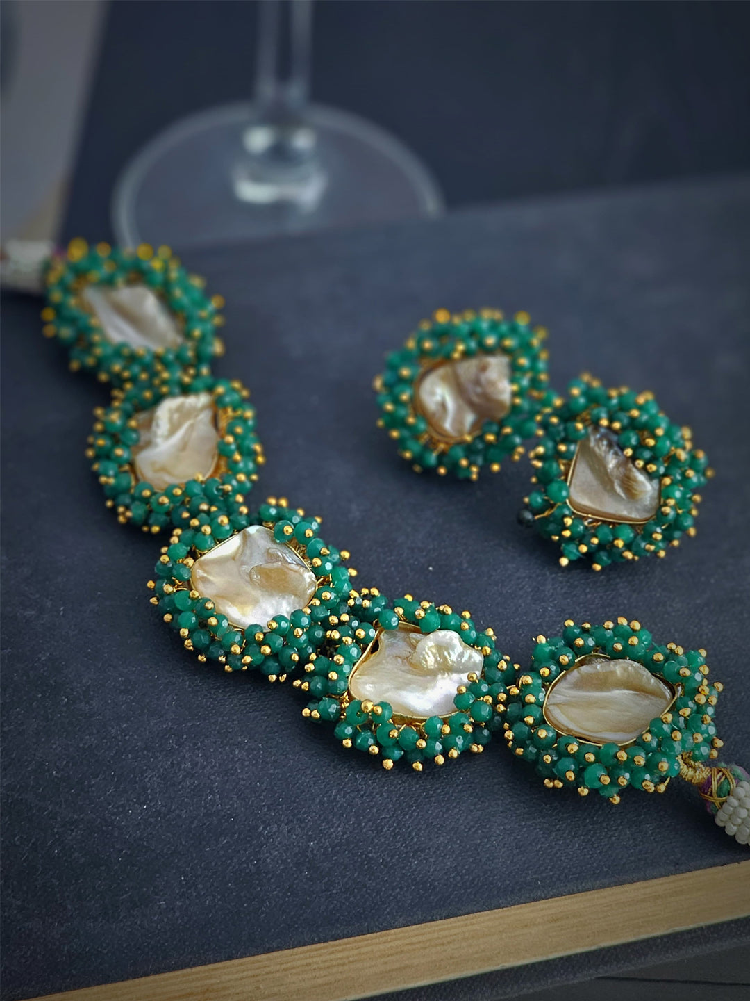 Verdant Pearl Harmony Necklace Set