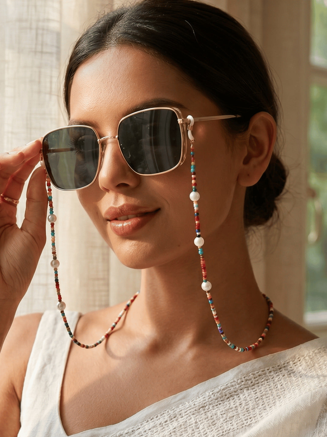 Pearl Mosaic Beaded Shade Sling