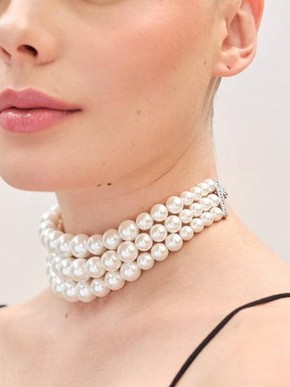 Trilaya Freshwater Pearl Choker