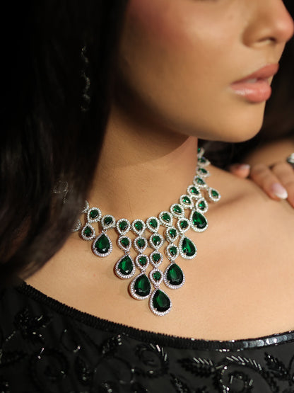 Emerald Glow AD Necklace Set