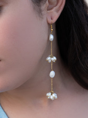 Amaira Rice Pearl Drop Earrings