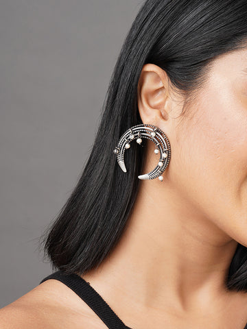 Sofia Grace Crescent German Silver Studs