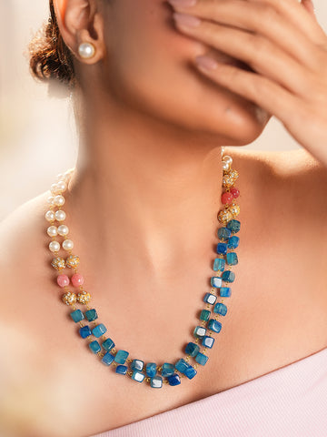 Oplya Double Strand Semi Precious Stone Necklace