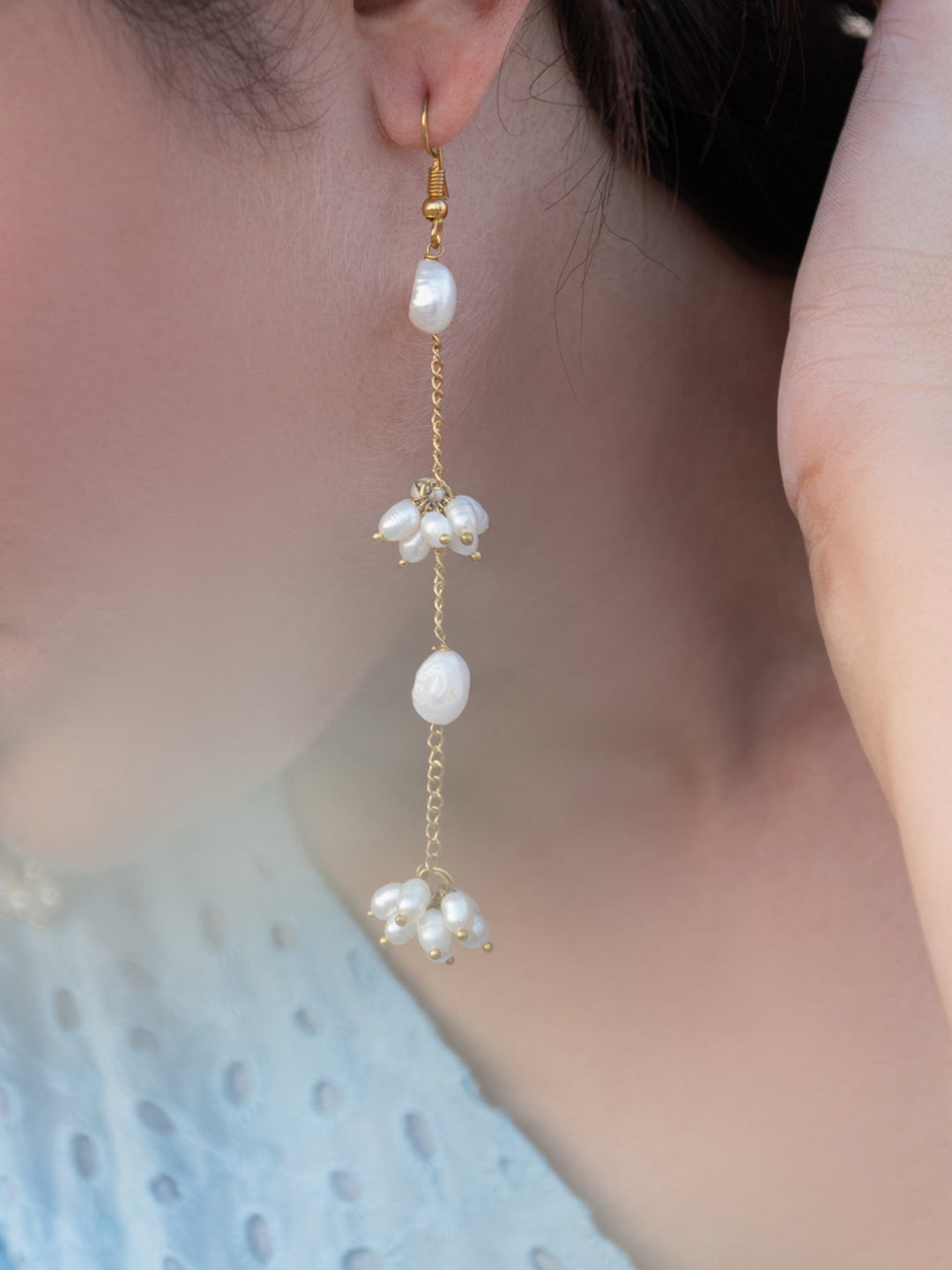 Amaira Rice Pearl Drop Earrings