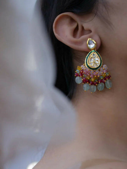 Nayantara Kundan Drop Earrings