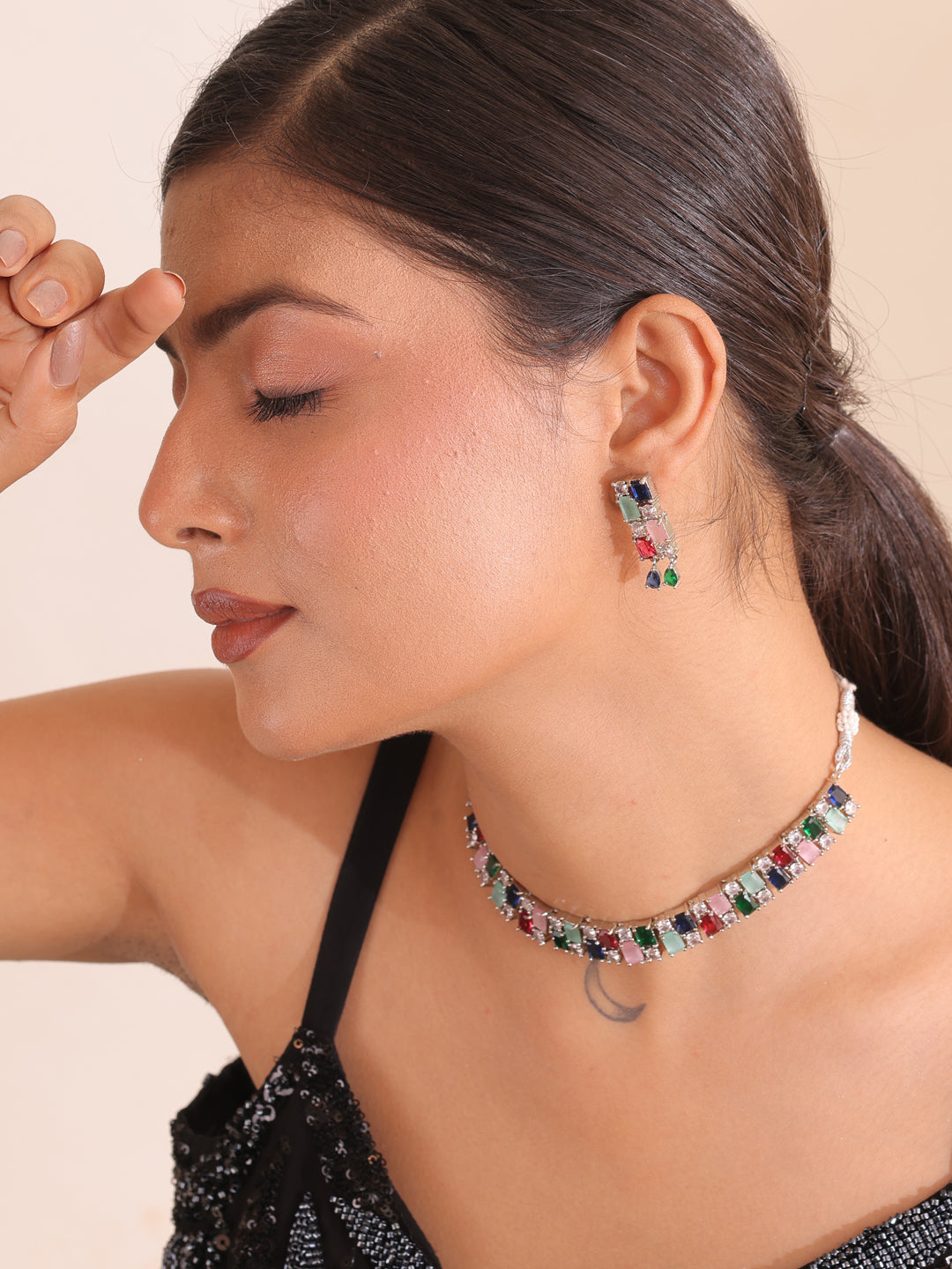 Radiant Prism AD Necklace Set