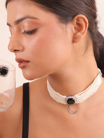Midnight Pearl AD Choker Set