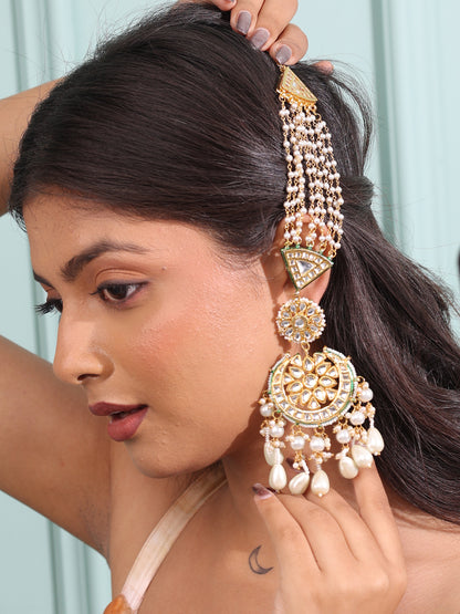 Noorani Enchanted Glow Kundan Regal Earrings