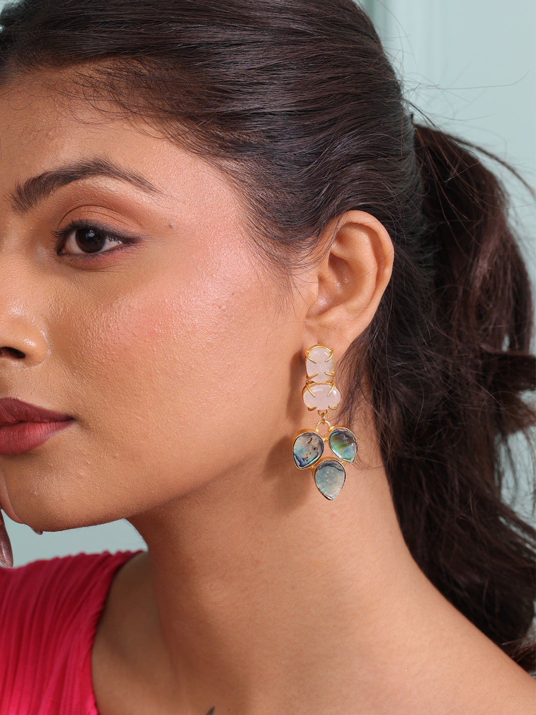 Seraphina Pastel Abalone Harmony Whisper Drop Earrings