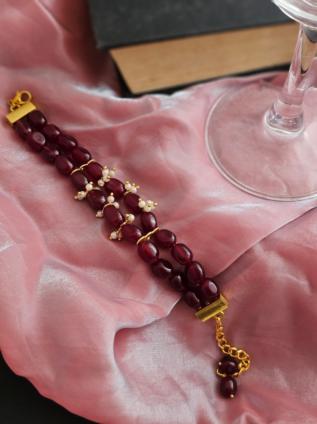 Ruby Pearl Bracelet