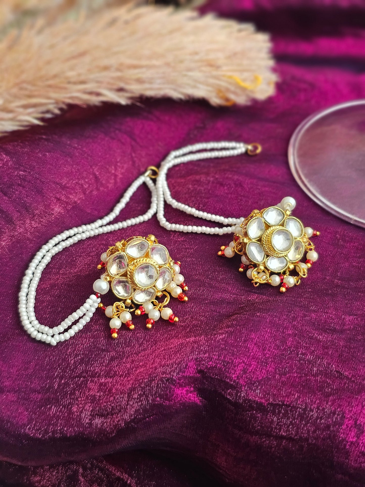 Pearl Noor Kundan Earrings