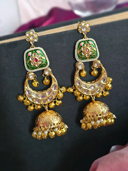 Zarina Royal Meenakari Jhumka