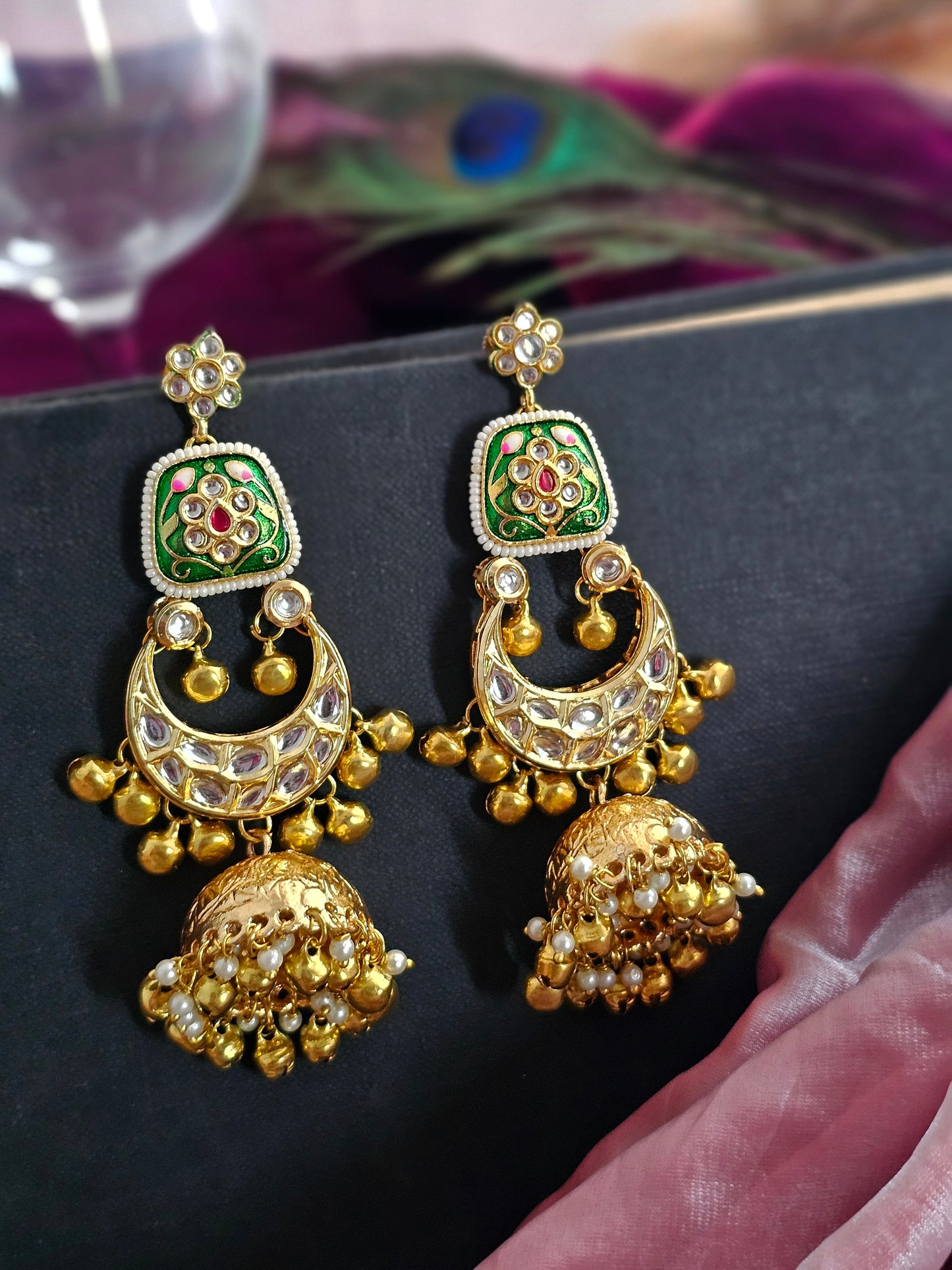 Zarina Royal Meenakari Jhumka