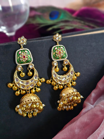 Zarina Royal Meenakari Jhumka