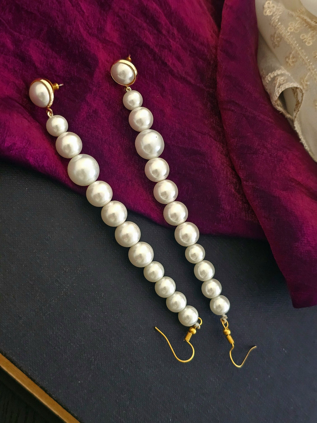 Ira Pearl Brass Ear-Chain