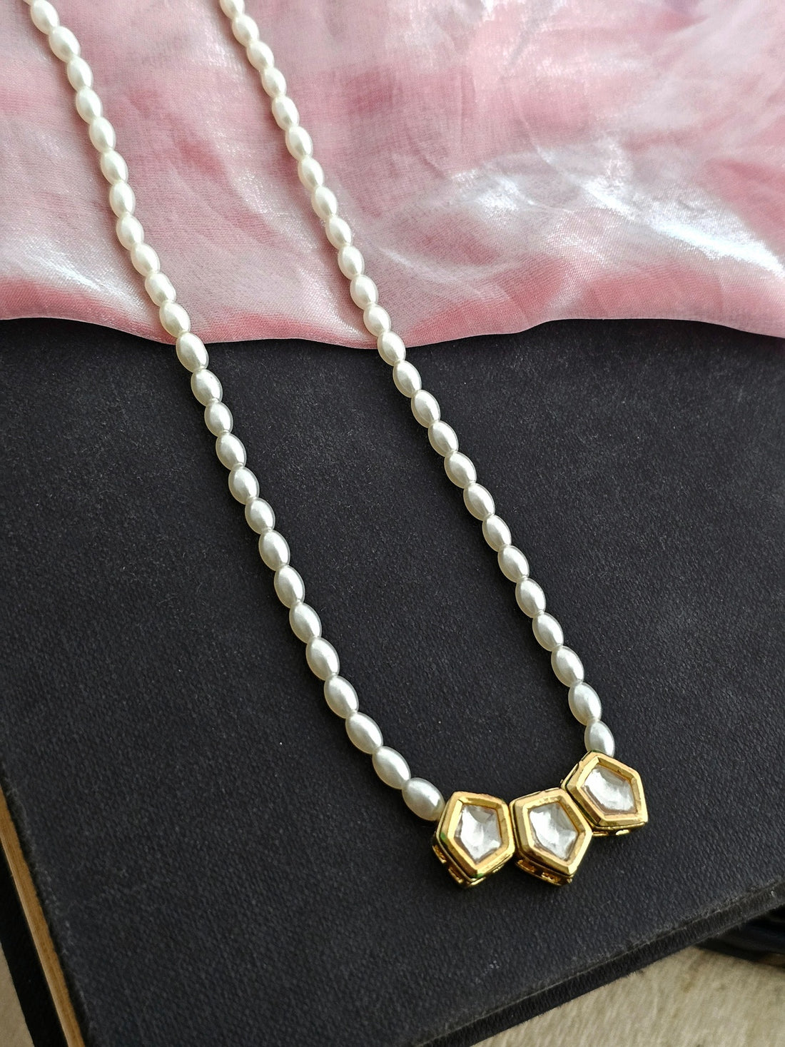 Pearl Whisper Kundan Necklace
