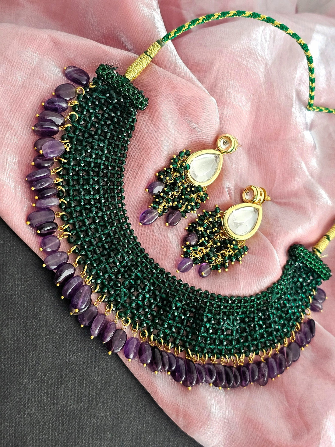 Green Aura Radiance Necklace Set